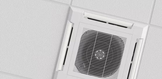 Кассетный блок мультисплит-системы General серии Flexible R32 KVLA имеет компактные размеры 57Х57 см